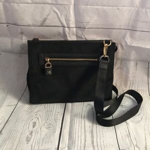 Michael Kors black vinyl crossbody